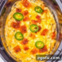 Crock Pot Jalapeno Popper Dip close-up